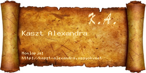 Kaszt Alexandra névjegykártya
